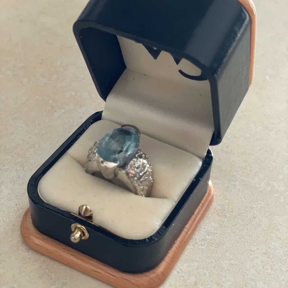 Women Solid .925 Sapphire Ring - image 1